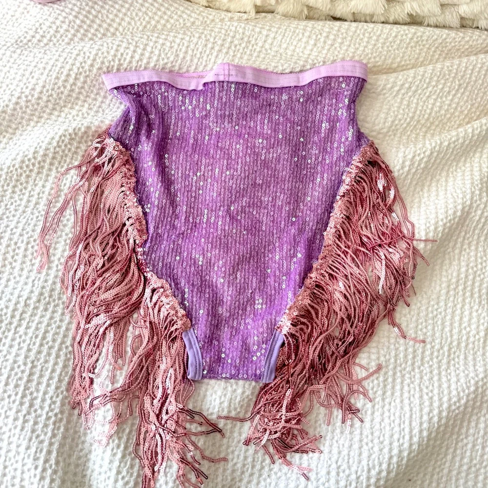 EastNWest the Label Sequin Fringe Top & Bottom Festival Set - Picture 5 of 6